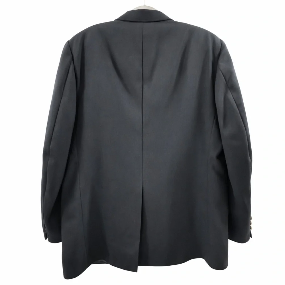 Adams Row Vintage Navy Brass Button Blazer Mens 50R Wool Prep Club USA